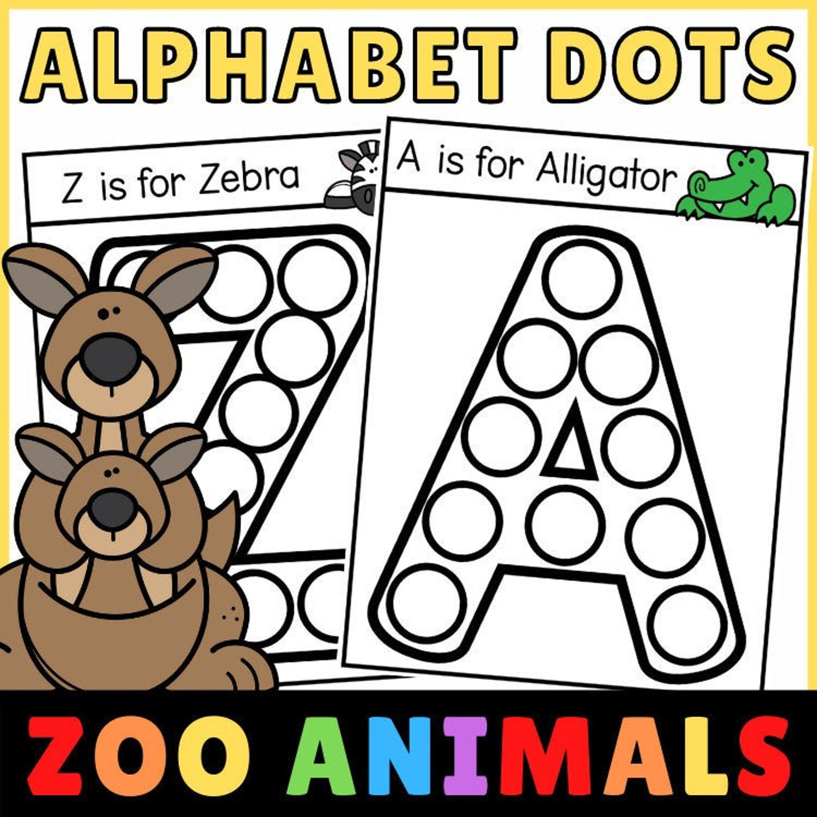 Zoo Animals Preschool Alphabet Dot Marker Printables Etsy