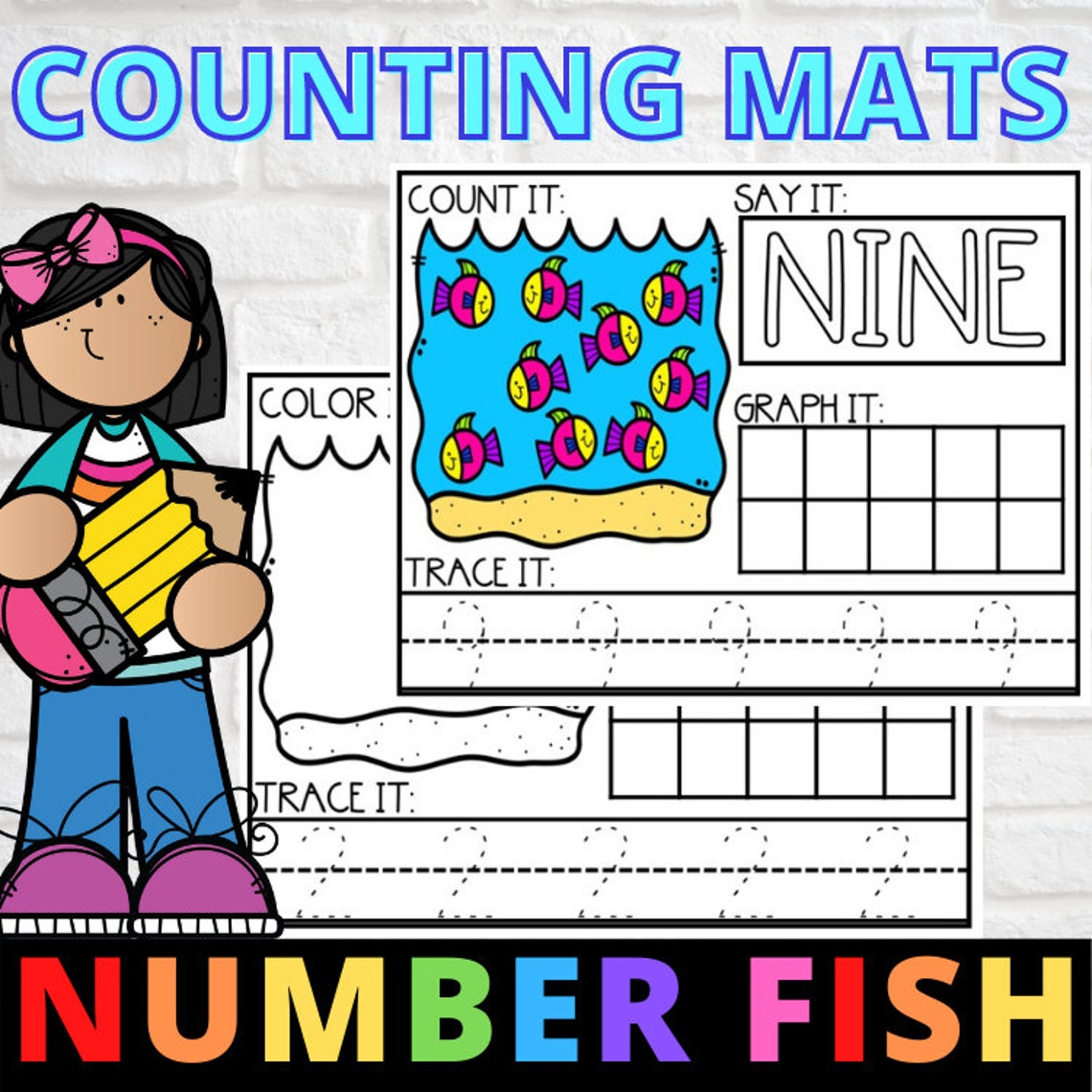 Preschool Numbers and Counting Worksheets | Etsy