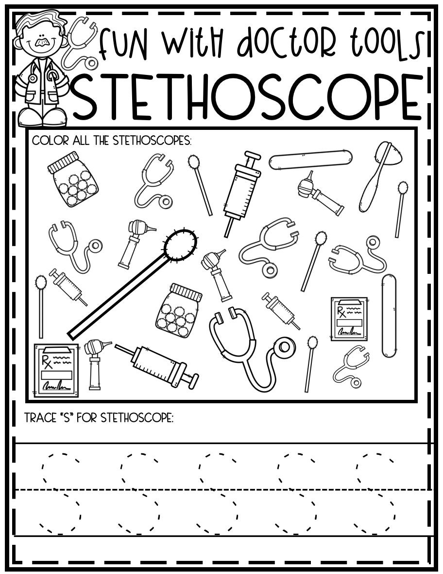 Community Helper Printable Set Doctor Preschool Activities | Etsy