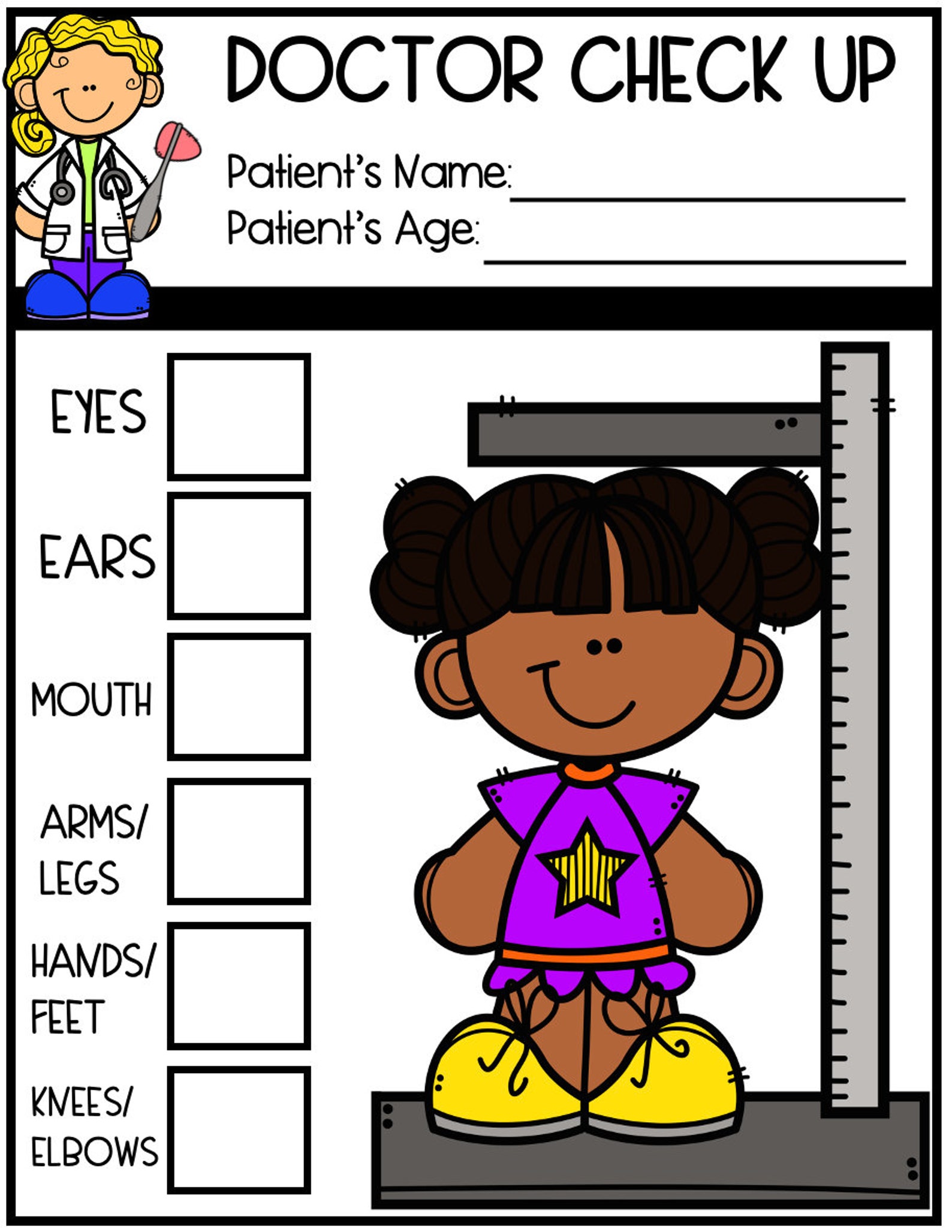 Community Helper Printable Set Doctor Preschool Activities | Etsy