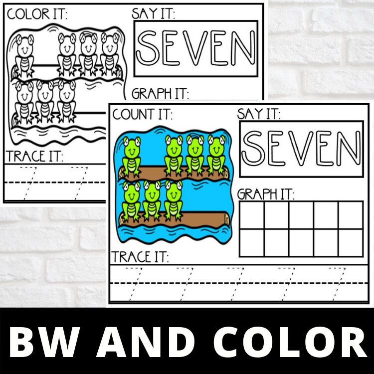 Preschool Numbers and Counting Worksheets | Etsy