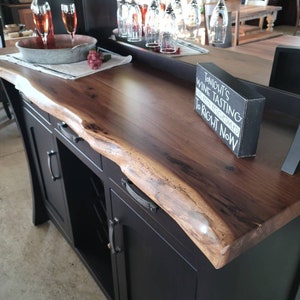 Live Edge Hand Crafted Wine Buffet, Made in the USA with Free Shipping image 6