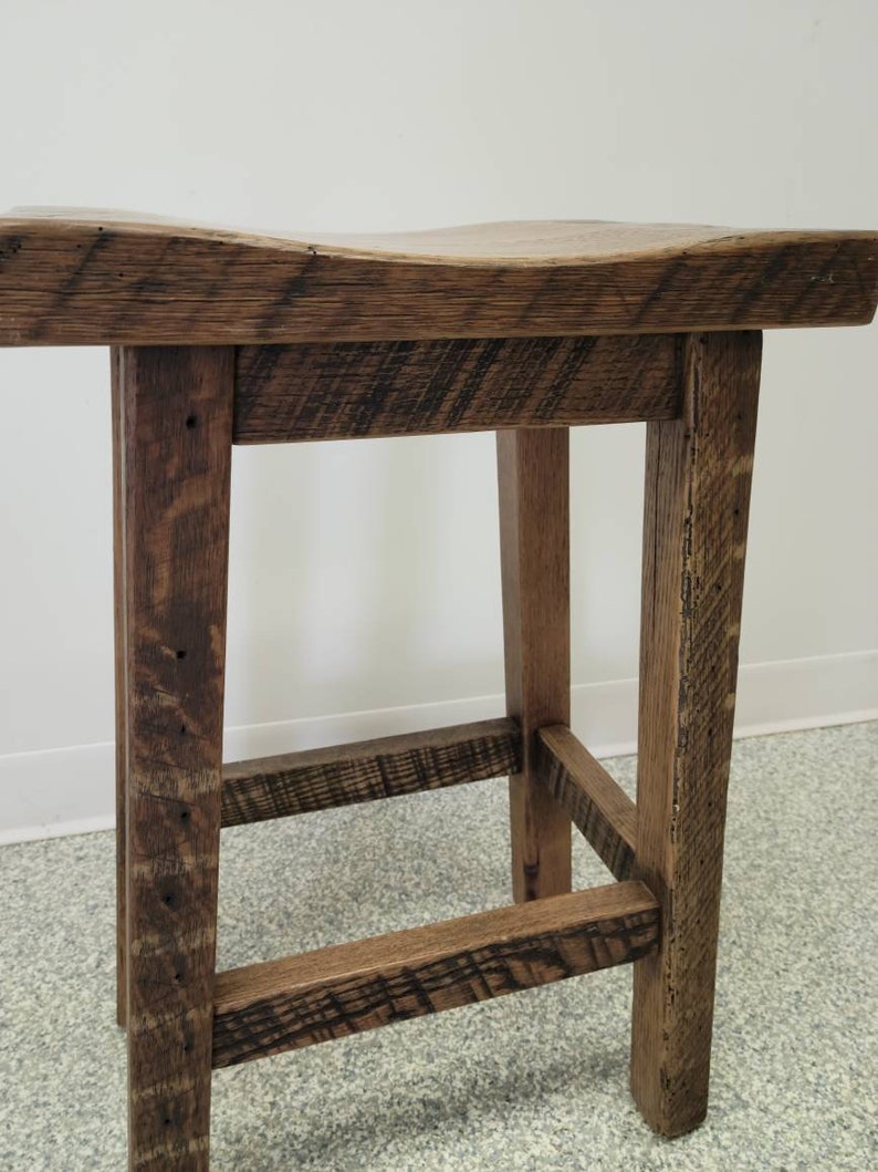 Barnwood Bar Stools - Made Entirely of Reclaimed Barnwood, FREE ...