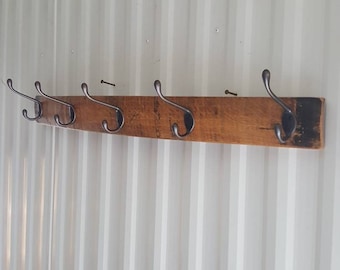 Whiskey Barrel Stave Coat Rack, Made in the USA!