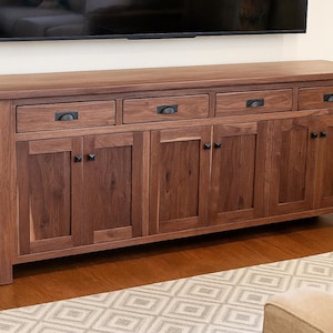 Walnut Sideboard Buffet Amish Built Rustic Walnut Buffet Made in the USA with Free Shipping!