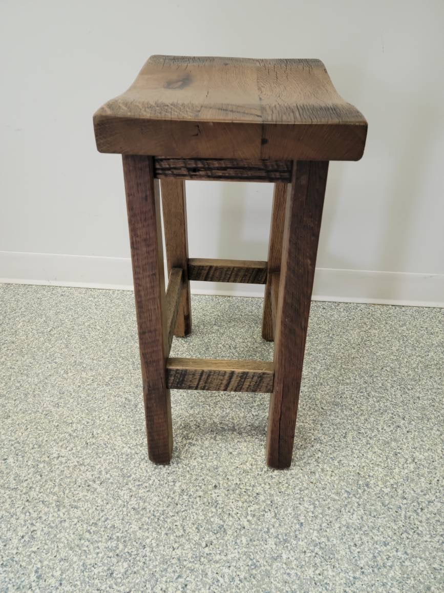 Barnwood Bar Stools - Made Entirely of Reclaimed Barnwood, FREE ...