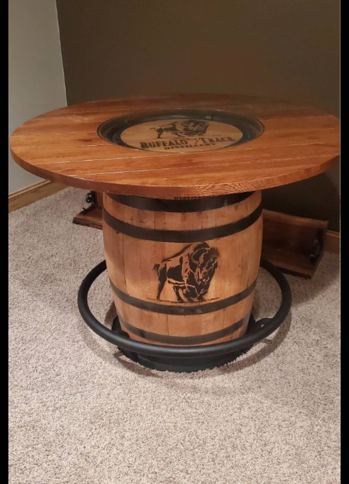 Whiskey Barrel Footrest Fits Any Standard 53 Gallon Whiskey Etsy