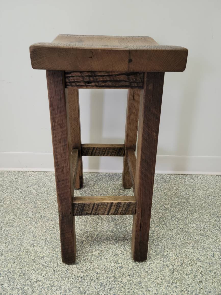Barnwood Bar Stools - Made Entirely of Reclaimed Barnwood, FREE ...
