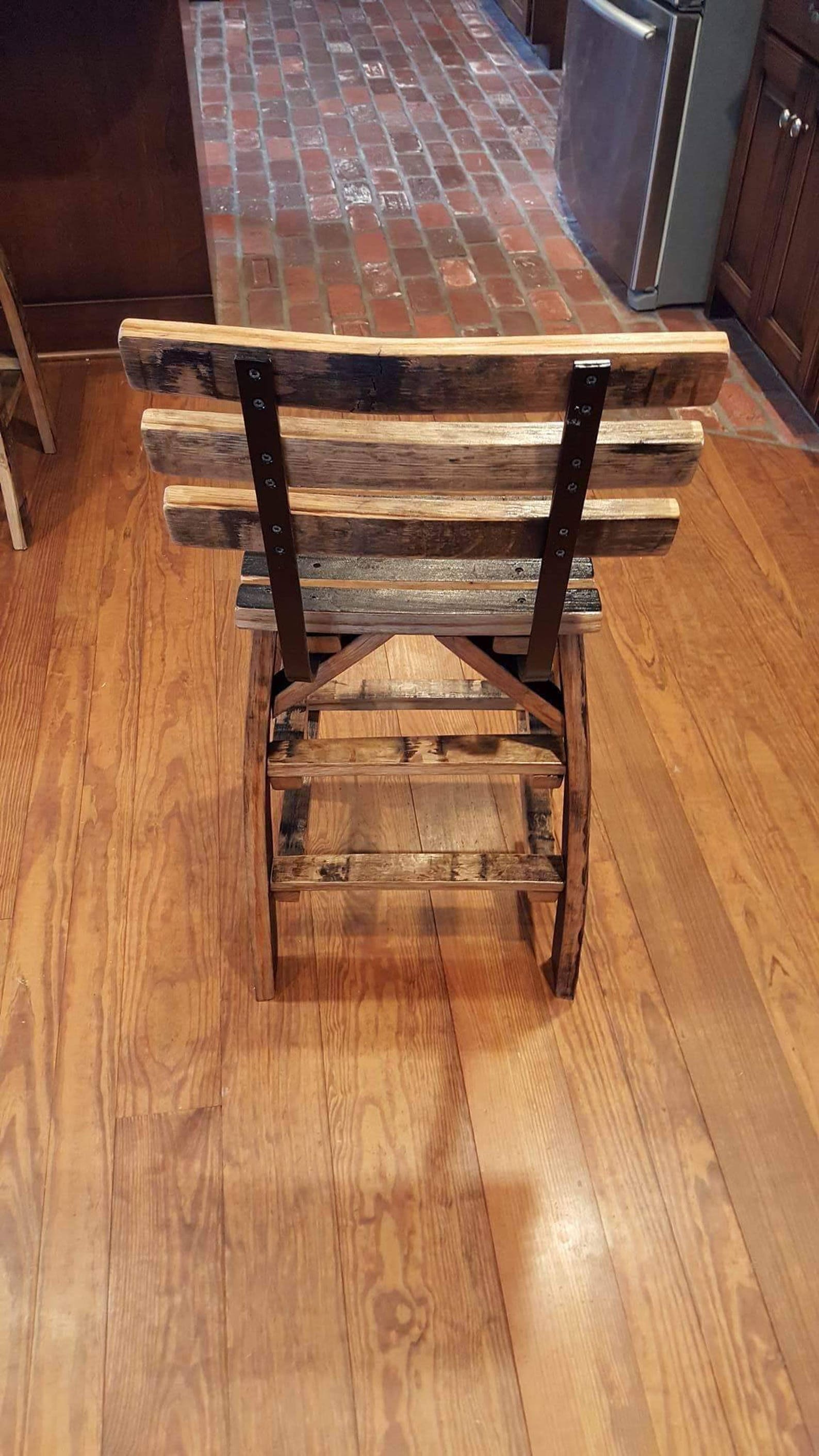 Whiskey Barrel Stave Bar Stools Made Entirely Of Whiskey Etsy