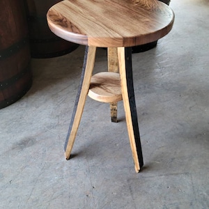 Whiskey Barrel Stave Plant Stand - Burnt Hickory,FREE SHIPPING - Made in the USA!
