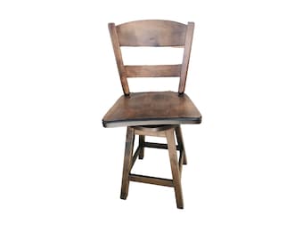 Amish Handcrafted Maple Bar Stool with Back - Free Shipping!