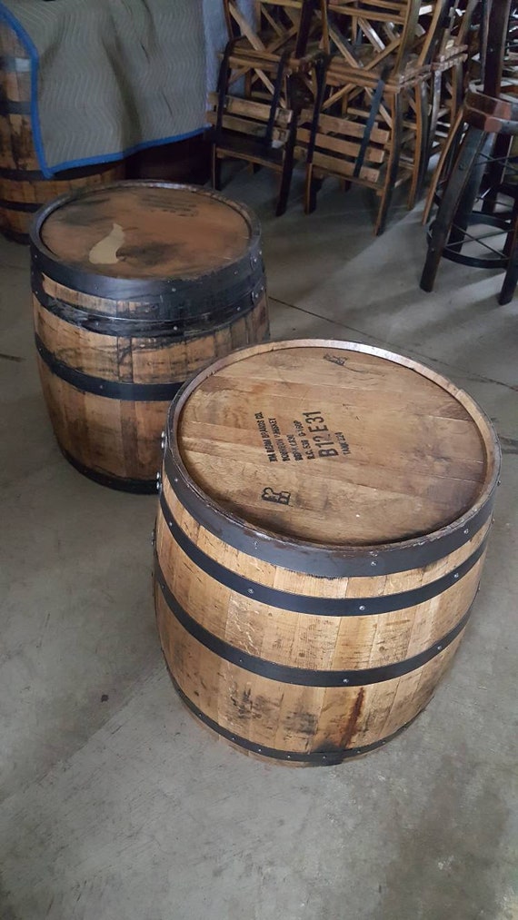 Whiskey Bourban Barrel End Table 24