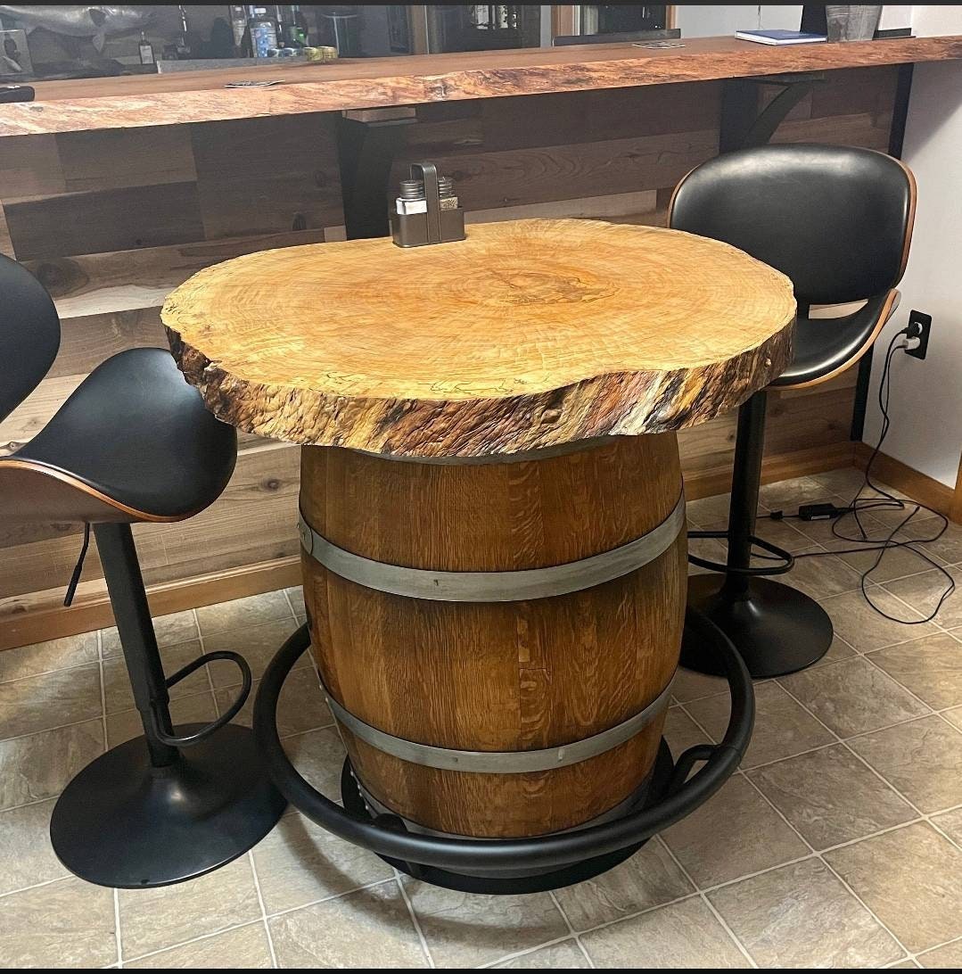 Whiskey Barrel Footrest Fits Any Standard 53 Gallon Whiskey Etsy