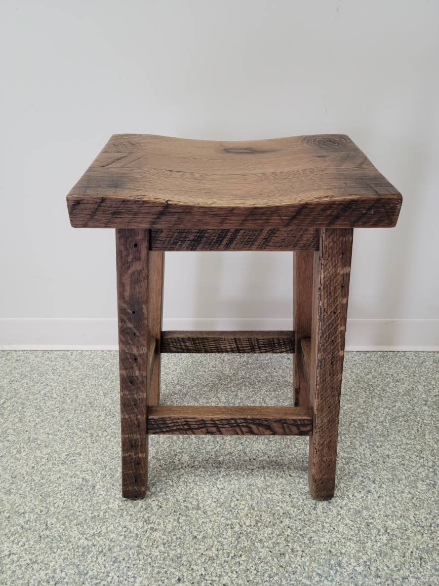 Barnwood Bar Stools - Made Entirely of Reclaimed Barnwood, FREE ...