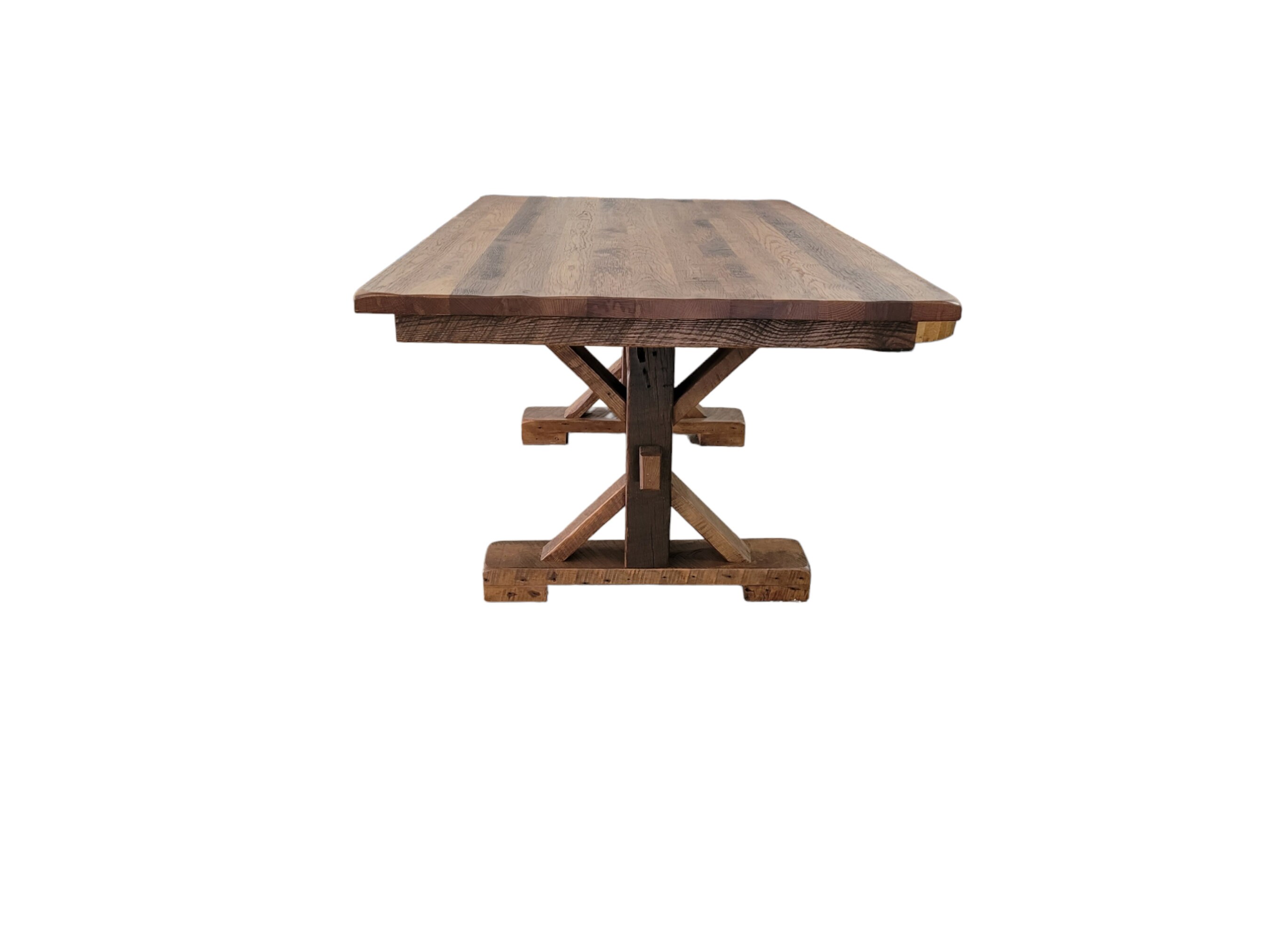 Reclaimed Barn Wood Trestle Table – Hand Built Lexington Style - Etsy