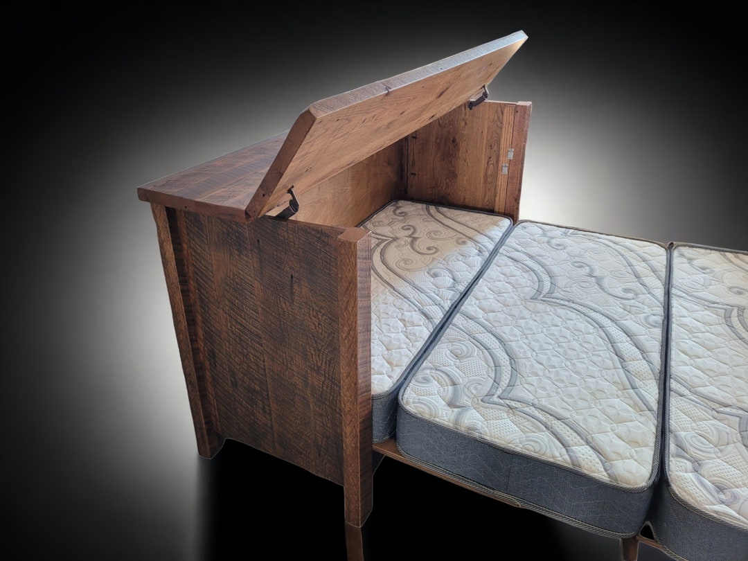 Reclaimed Barn Wood Murphy Bed, Hideabed Dresser, Mattress Included