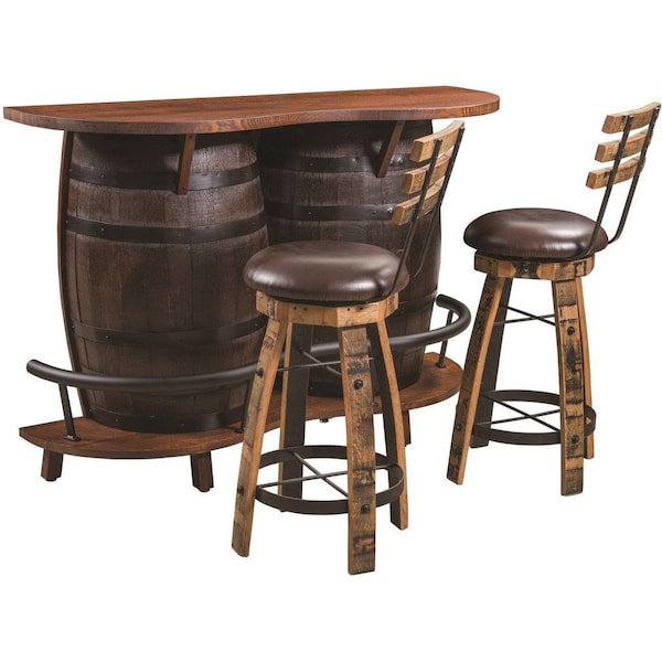 Whiskey Barrel Bar Stools Etsy