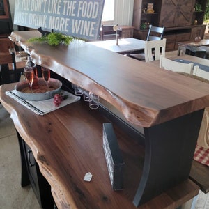 Live Edge Hand Crafted Wine Buffet, Made in the USA with Free Shipping image 5