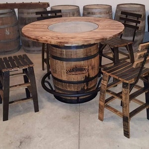 Whiskey Barrel Stave Bar Stools Made Entirely Of Whiskey Barrel Staves, FREE SHIPPING Made in the U.S.A image 10