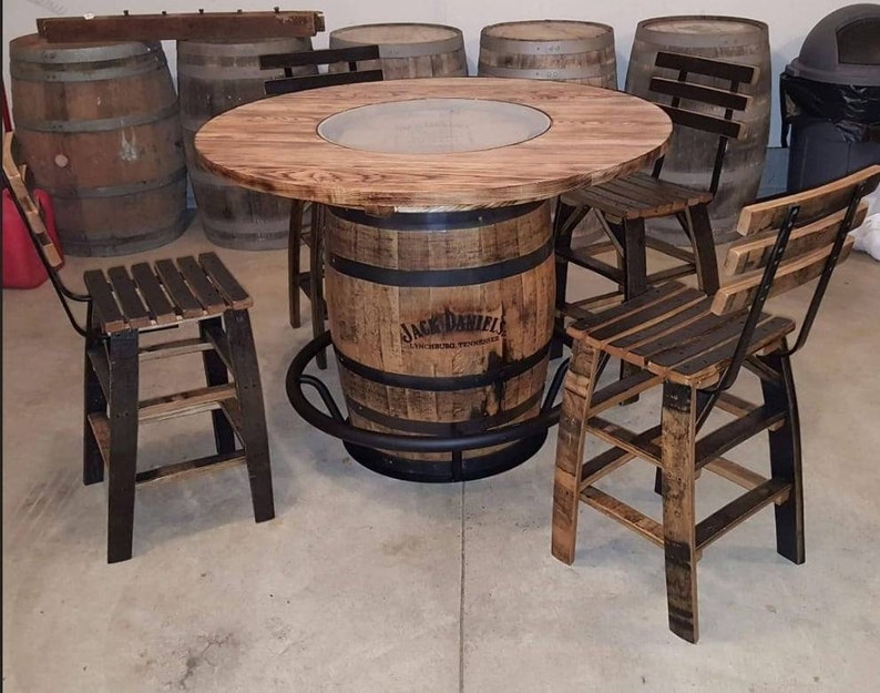Whiskey Barrel Stave Bar Stools Made Entirely Of Whiskey Barrel Staves, FREE SHIPPING Made in the U.S.A image 10