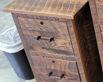 Reclaimed Barnwood Filing Cabinet, Choose Between 3 Sizes - Hand Built in the USA! Free Shipping