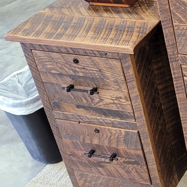 Reclaimed Barnwood Filing Cabinet, Choose Between 3 Sizes - Hand Built in the USA! Free Shipping