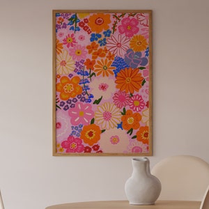 Colorful Floral Printable Wall Art for Eclectic and Dopamine Decor | Instant Download