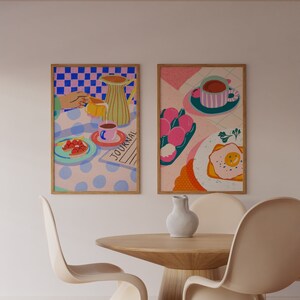 Colorful Kitchen Print Set: Eclectic Gallery Wall Art (digital Download ...