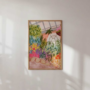 Botanical Garden Painting Colorful Wall Art Floral Art Print Printable Digital image 7