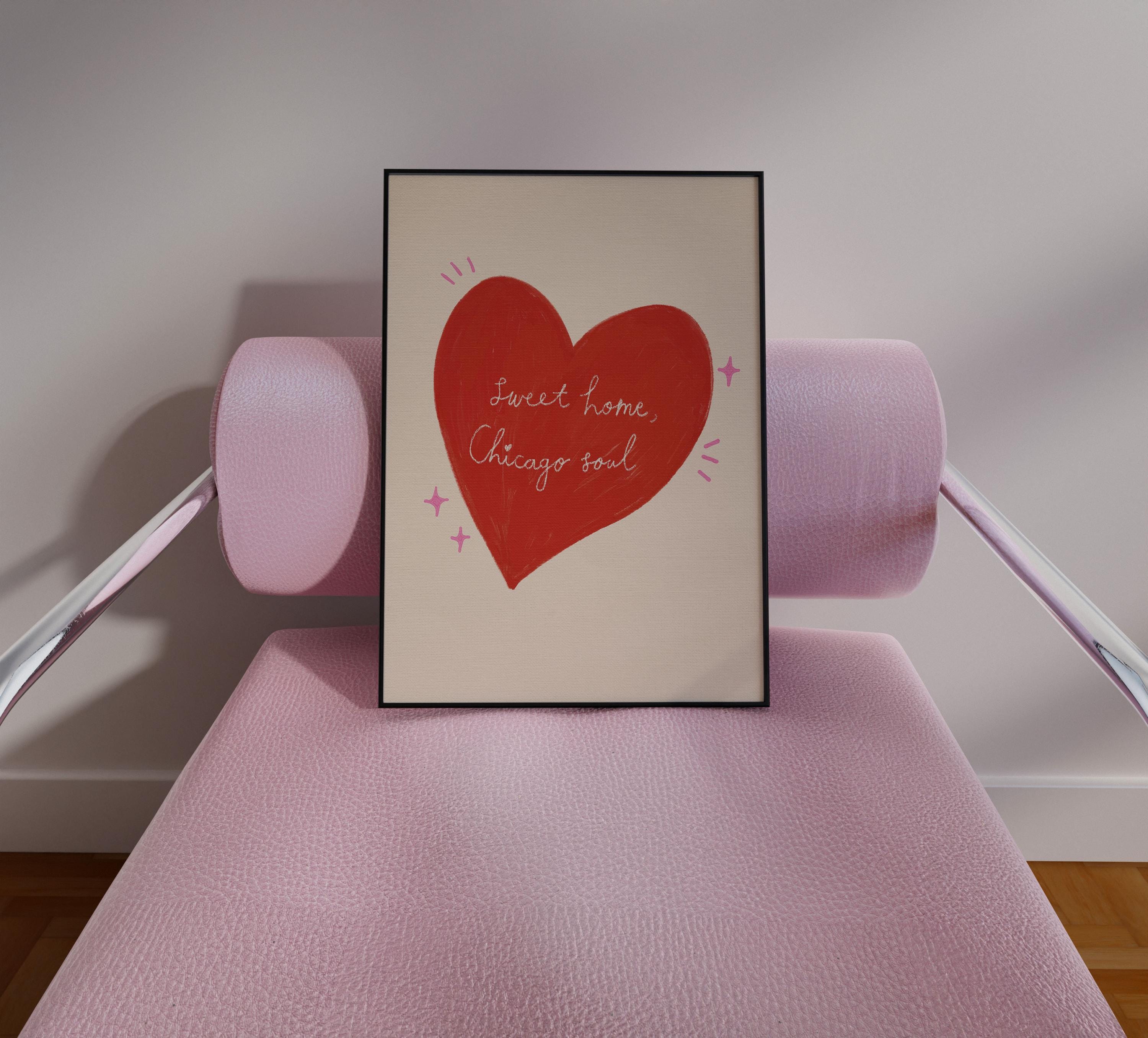 Chicago Love Quotes Art Print, Dopamine Decor (digital Download