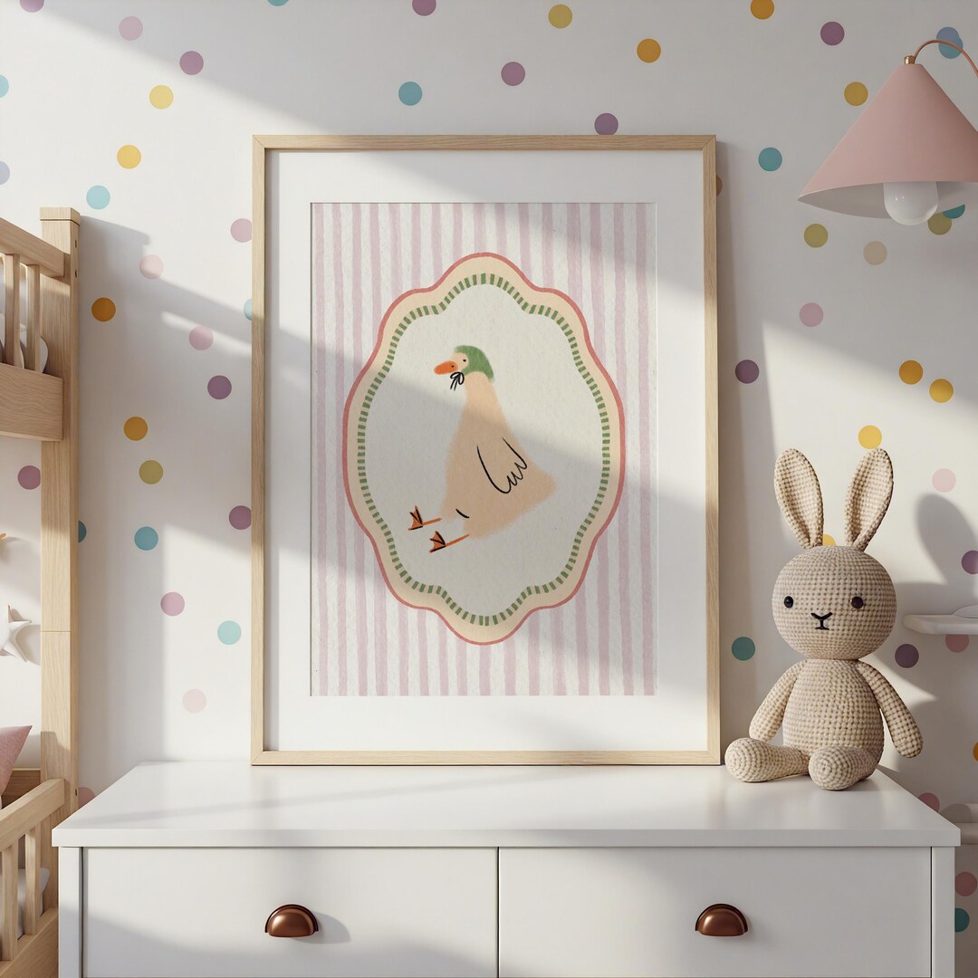 Goose Nursery Print: Earth Tone Boho Kids Wall Art (digital Download ...