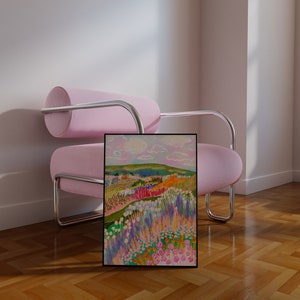 Affiche dart imprimable colorée de montagne du Colorado, impression dart de paysage, téléchargement numérique image 2