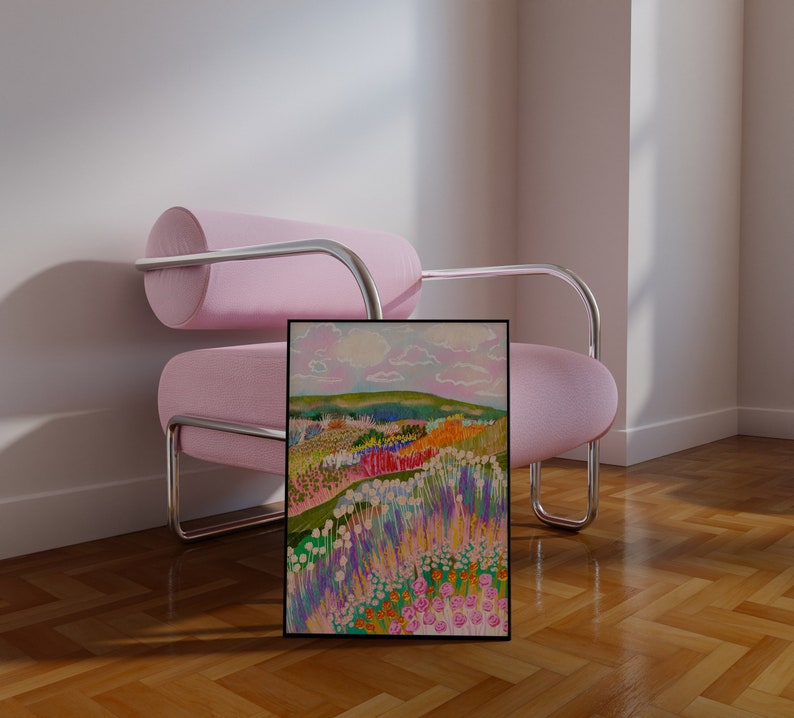 Affiche dart imprimable colorée de montagne du Colorado, impression dart de paysage, téléchargement numérique image 2