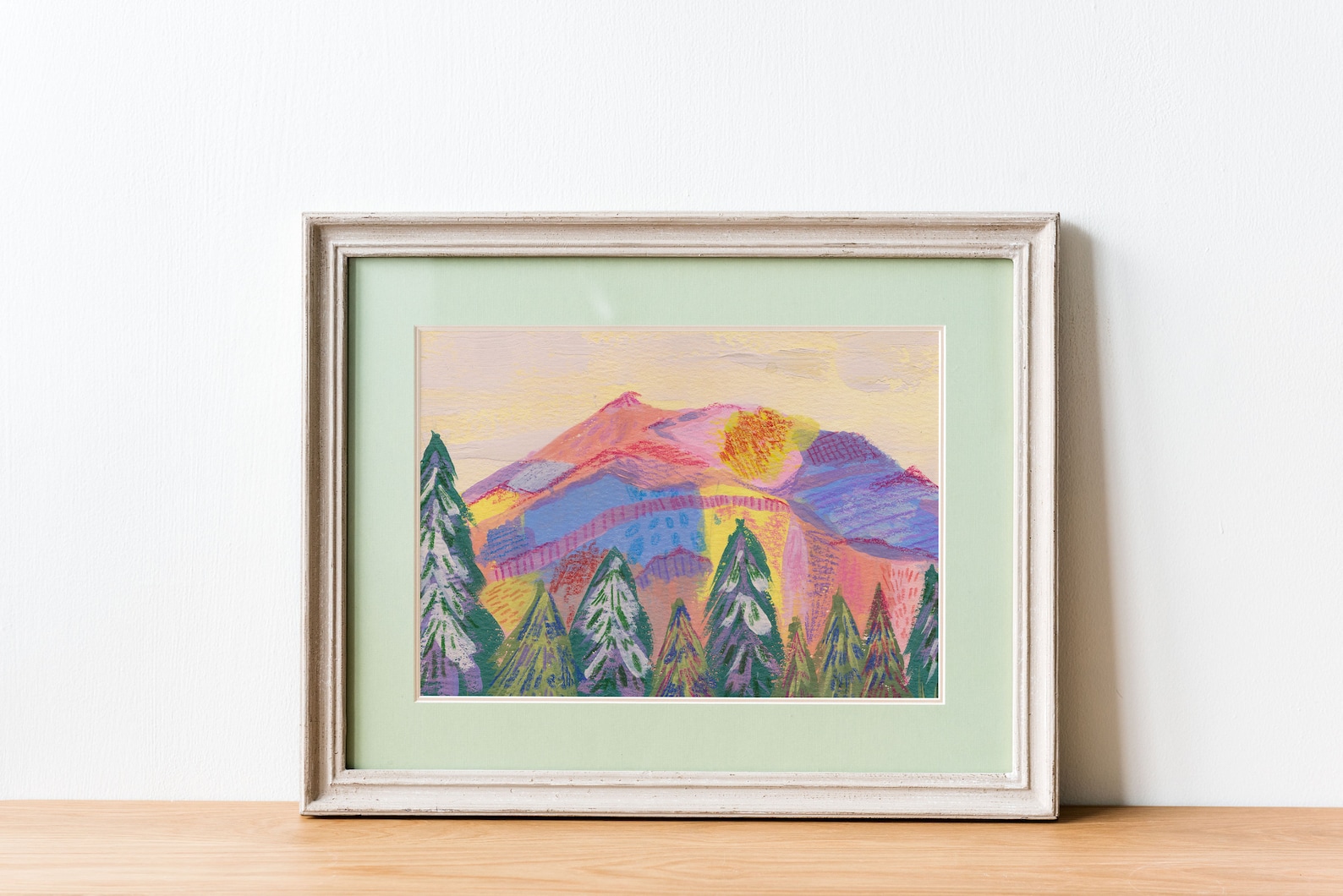 Abstract Mountain Wall Art Colorful Wall Art Abstract Wall Etsy