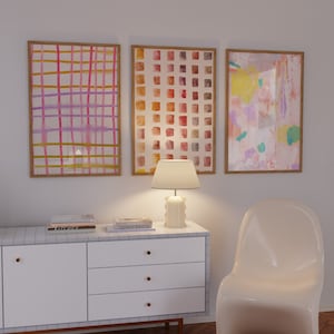 Abstract Gallery Wall Art Prints: Colorful Eclectic Set (Digital Download)