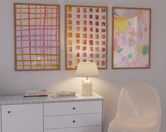 Abstract Gallery Wall Art Prints: Colorful Eclectic Set (Digital Download)