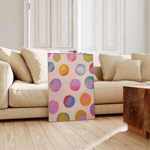 Punkte Malerei, bunte Wandkunst, abstrakte Wandkunst, Acrylkunst, druckbare Kunst, Wohnzimmer Druck, geometrische Kunst Druck