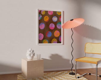 Colorful Dots Acrylic Art Print: Abstract Geometric Wall Decor (Digital Download)