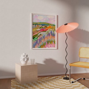Bunter Colorado Berg druckbares Kunst Poster, Landschaft Art Print, digitaler Download Bild 6