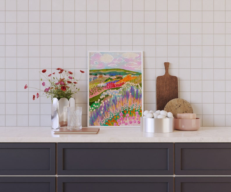 Affiche dart imprimable colorée de montagne du Colorado, impression dart de paysage, téléchargement numérique image 3