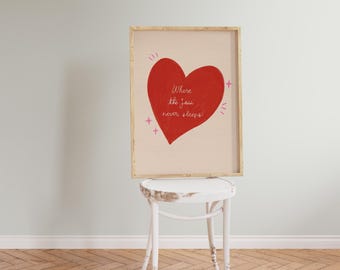 New Orleans Love Quotes Art Print, Dopamine Decor (digital