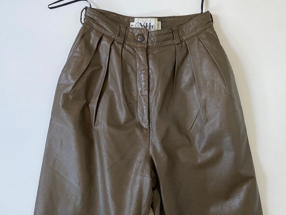 Vintage VAKKO New York Nordstrom Leather Trousers / High Rise 