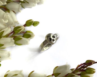 Momento Mori • Sterling Silver Ring • Australian • Made in Melbourne  • Skull • Mourning • Medieval • Psychedelic • Cute • Mini • Tiny