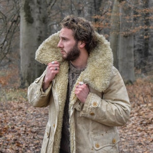 Swedish army coat sheepskin lined hotsell