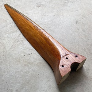 Vintage Retro 60s 1960s Hand Made Crafted Wooden Airplane Propeller Blade Aviation Collection Decor