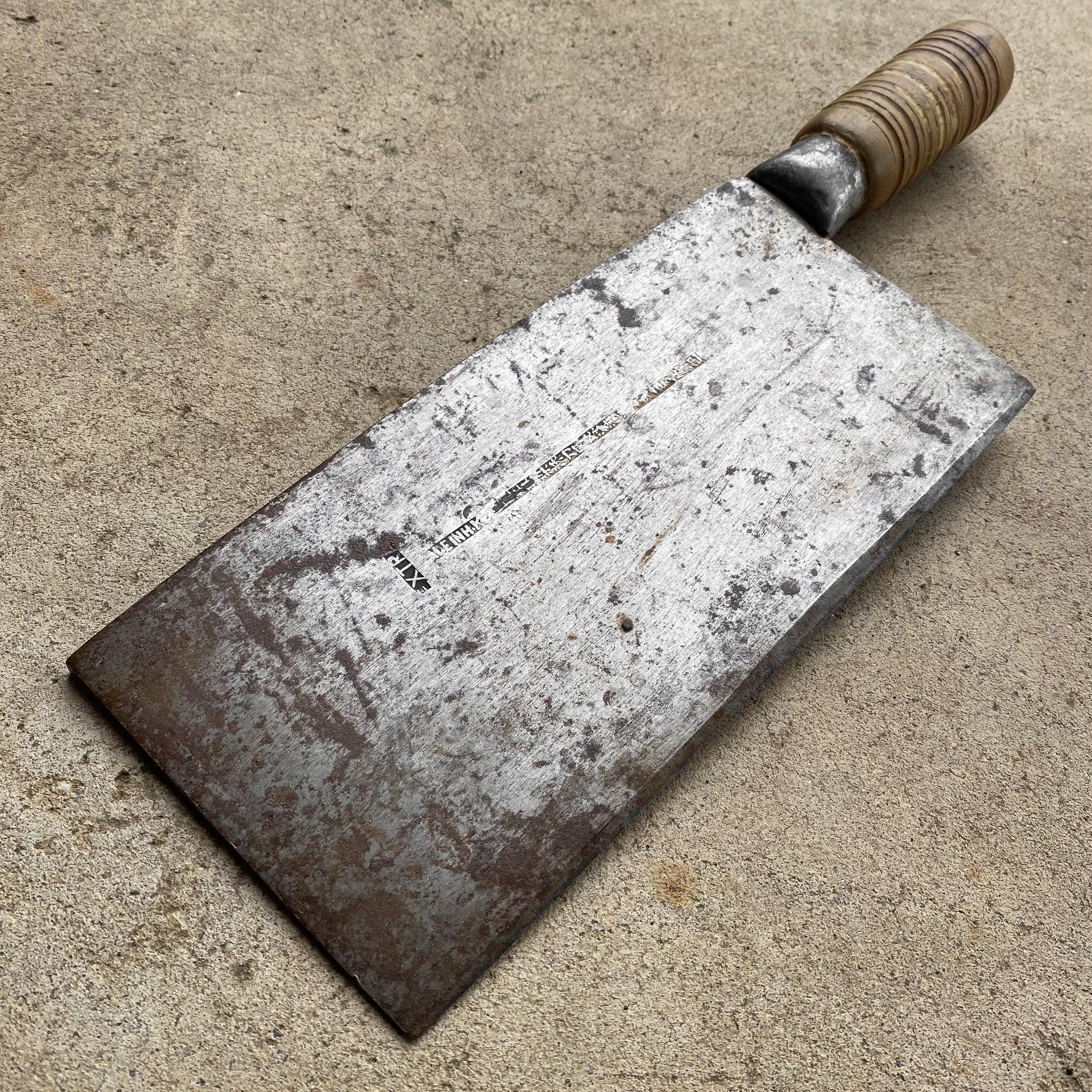 Rustic Cleaver Antique Vintage Early 1900s Butcher Cleaver Knife Ax Axe Tool Kitchen ...