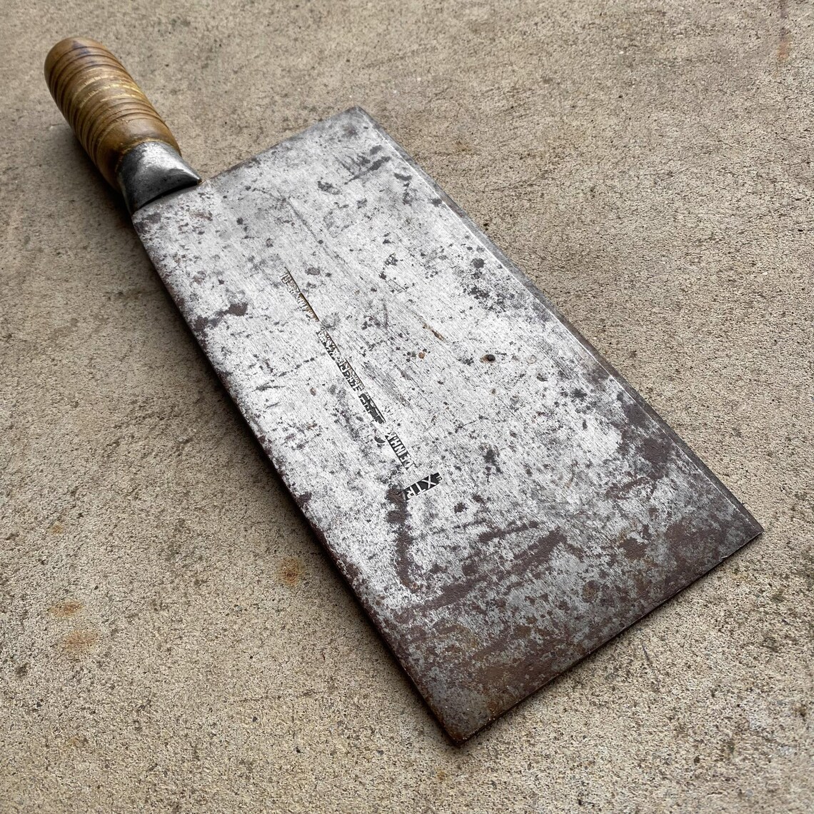 Rustic Cleaver Antique Vintage Early 1900s Butcher Cleaver Knife Ax Axe Tool Kitchen ...