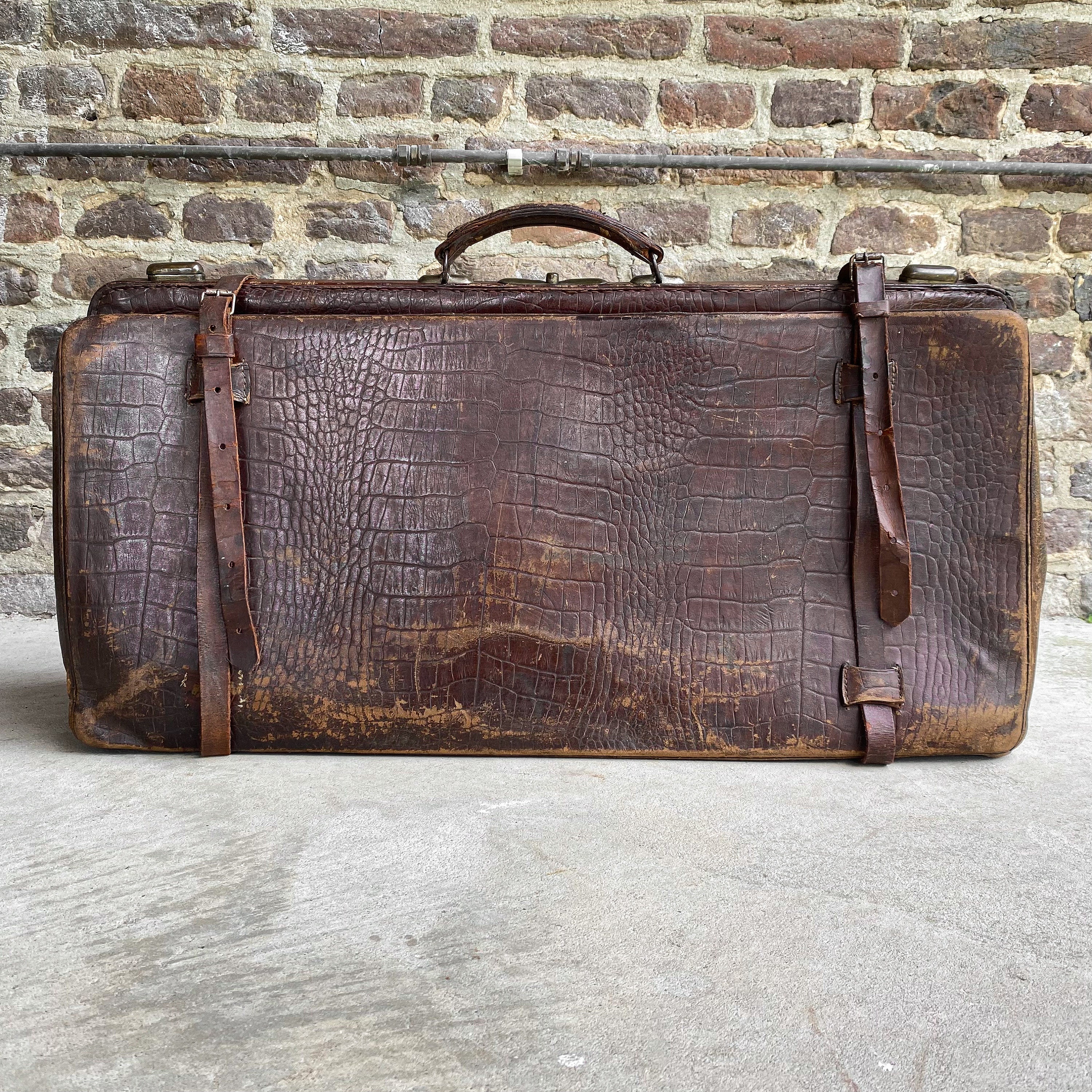 Antique Vintage Early 1900s Dutch Leather Vallies Travel Travelling ...