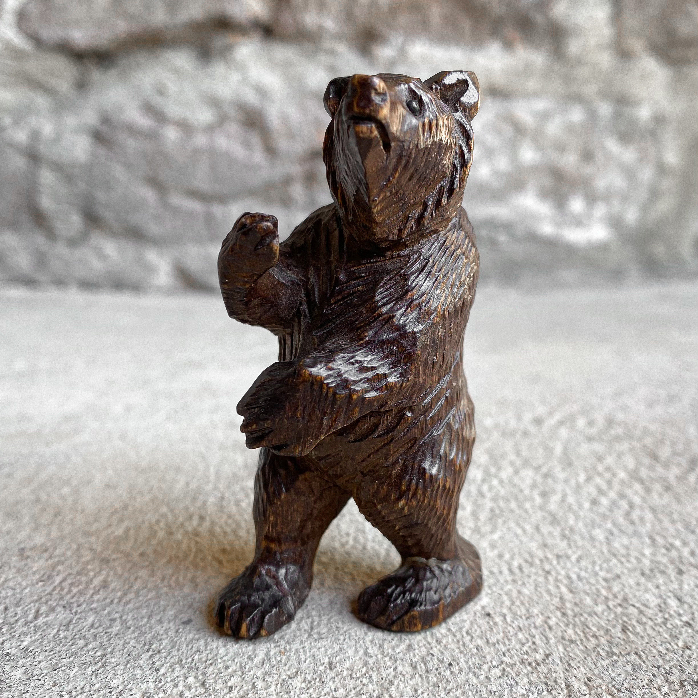 Antique Vintage Early 1900's Black Forest Hand Carved Bear Carving