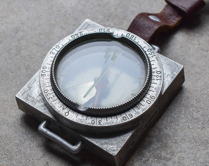 Vintage 50s 1950s Suunto Wrist Compass Military March Gear Hiking ...